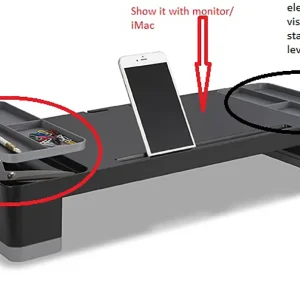 Base para monitor con organizador, pantallas hasta 27"