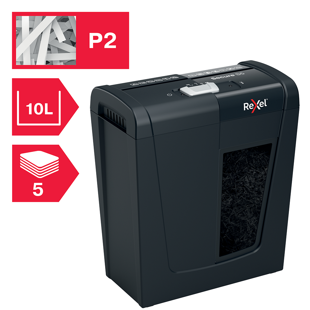 Trituradora Secure S5 5 hojas Corte Tiras 10 litros P2 - Imagen 4